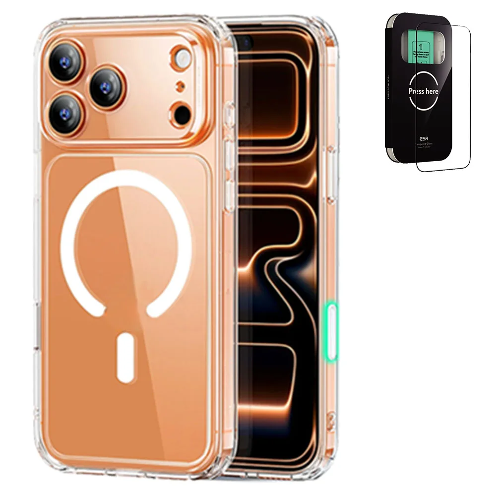 ESR รุ่น Classic Hybrid Case (Camera Control Button) - Bundle Set - เคสรวมฟิล์มในชุด iPhone 17 Pro Max - สี Clear 1 ESR รุ่น Classic Hybrid Case (Camera Control Button) - Bundle Set - เคสรวมฟิล์มในชุด iPhone 17 Pro Max - สี Clear