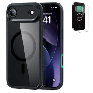 ESR รุ่น Classic Hybrid Case (Camera Control Button) - Bundle Set - เคส+ฟิล์ม iPhone Air - สี Clear Black