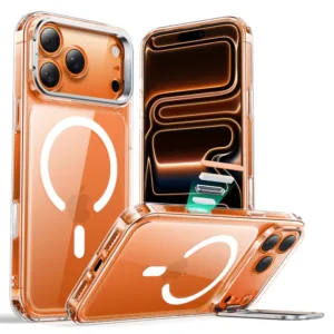 ESR รุ่น Classic Hybrid Case with Stash Stand (Camera Control Button) - เคส iPhone 17 Pro Max - สี Clear