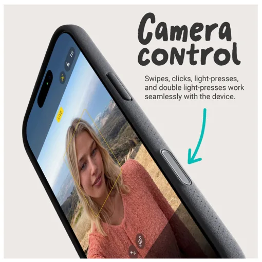 tineeOWL รุ่น DUNE (คลุมปุ่ม Camera Control) - เคส iPhone 17 Pro Max - สี Almost Black - Image 6
