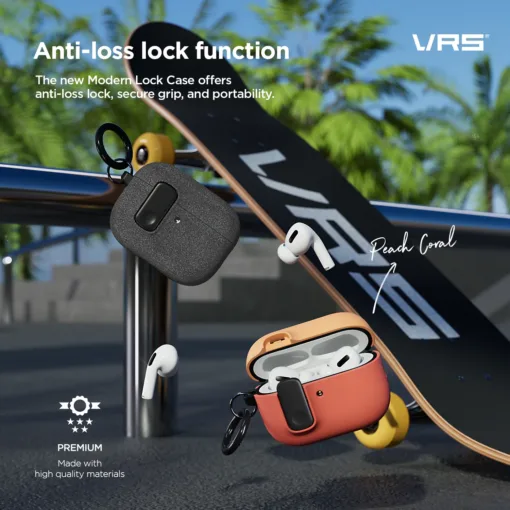 VRS รุ่น Modern Lock - เคส Airpods Pro 3 - สี Sand Stone - Image 4