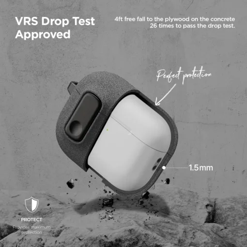 VRS รุ่น Modern Lock - เคส Airpods Pro 3 - สี Sand Stone - Image 5