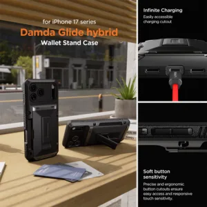 VRS รุ่น Damda Glide Hybrid - เคส iPhone 17 Pro Max - สี Black Groove