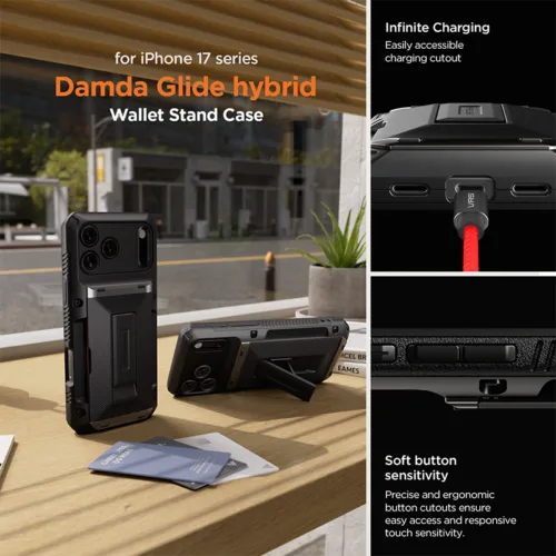 VRS รุ่น Damda Glide Hybrid - เคส iPhone 17 Pro Max - สี Black Groove - Image 7