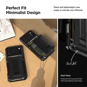 VRS รุ่น Damda Glide Hybrid - เคส iPhone 17 Pro Max - สี Black Groove