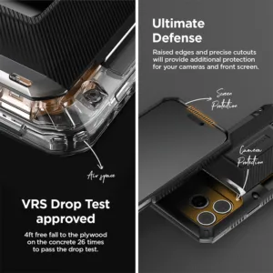 VRS รุ่น Damda Glide Hybrid - เคส iPhone 17 Pro Max - สี Black Groove