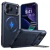 ESR รุ่น Cyber Tough Case with Stash Stand (Camera Control Button) - เคส iPhone 17 Pro - สี Navy Blue