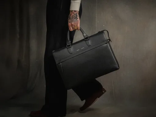 GRAMS(28) รุ่น 178 Journeyman Briefcase - กระเป๋า - สี Black - Image 7