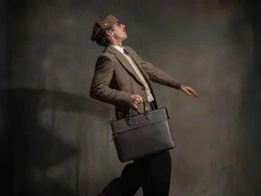 GRAMS(28) รุ่น 178 Journeyman Briefcase - กระเป๋า - สี Black - Image 9