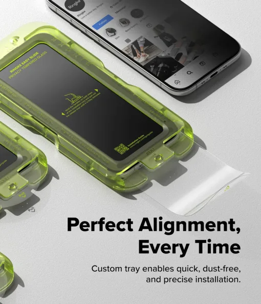 Ringke รุ่น Easy Slide Privacy Temper Glass - ฟิล์มกระจก iPhone 17 (ฟิล์ม 2 แผ่นพร้อมอุปกรณ์ติดตั้ง) - Image 7