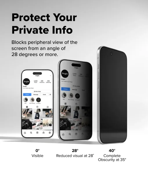 Ringke รุ่น Easy Slide Privacy Temper Glass - ฟิล์มกระจก iPhone 17 (ฟิล์ม 2 แผ่นพร้อมอุปกรณ์ติดตั้ง) - Image 9