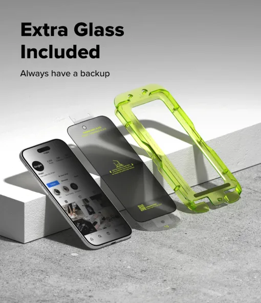Ringke รุ่น Easy Slide Privacy Temper Glass - ฟิล์มกระจก iPhone 17 (ฟิล์ม 2 แผ่นพร้อมอุปกรณ์ติดตั้ง) - Image 2