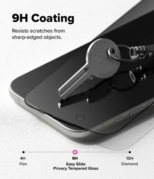 Ringke รุ่น Easy Slide Privacy Temper Glass - ฟิล์มกระจก iPhone 17 (ฟิล์ม 2 แผ่นพร้อมอุปกรณ์ติดตั้ง) - Image 3
