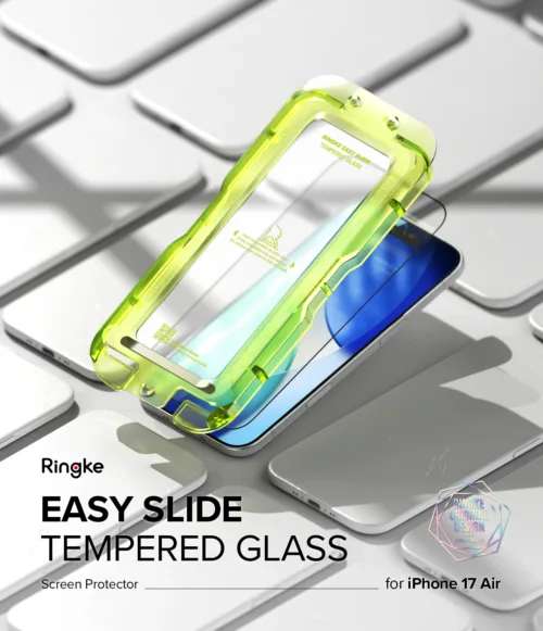 Ringke รุ่น Easy Slide Temper Glass - ฟิล์มกระจก iPhone 17 (ฟิล์ม 2 แผ่นพร้อมอุปกรณ์ติดตั้ง) - Image 5