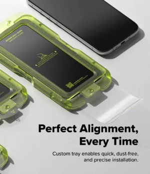 Ringke รุ่น Easy Slide Temper Glass - ฟิล์มกระจก iPhone 17 (ฟิล์ม 2 แผ่นพร้อมอุปกรณ์ติดตั้ง)
