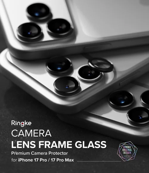 Ringke รุ่น Camera Lens Frame Glass - กระจกเลนส์กล้อง iPhone 17 Pro / Pro Max (ฟิล์ม 2 ชิ้น) - Image 7