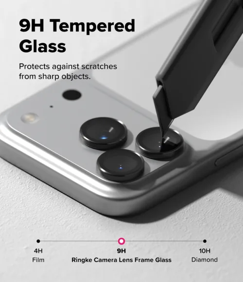 Ringke รุ่น Camera Lens Frame Glass - กระจกเลนส์กล้อง iPhone 17 Pro / Pro Max (ฟิล์ม 2 ชิ้น) - Image 4