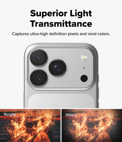 Ringke รุ่น Camera Lens Frame Glass - กระจกเลนส์กล้อง iPhone 17 Pro / Pro Max (ฟิล์ม 2 ชิ้น) - Image 6