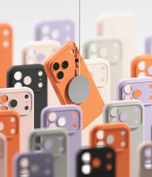 Ringke รุ่น Silicone (Magnetic) - เคส iPhone 17 Pro Max - สี Black