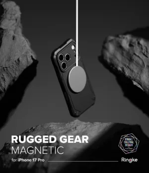 Ringke รุ่น Rugged Gear (Magnetic) - เคส iPhone 17 Pro Max - สี Black