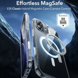 ESR รุ่น Classic Hybrid Case (Camera Control Button) - Bundle Set - เคสรวมฟิล์มในชุด iPhone 17 - สี Clear 10 ESR รุ่น Classic Hybrid Case (Camera Control Button) - Bundle Set - เคสรวมฟิล์มในชุด iPhone 17 - สี Clear