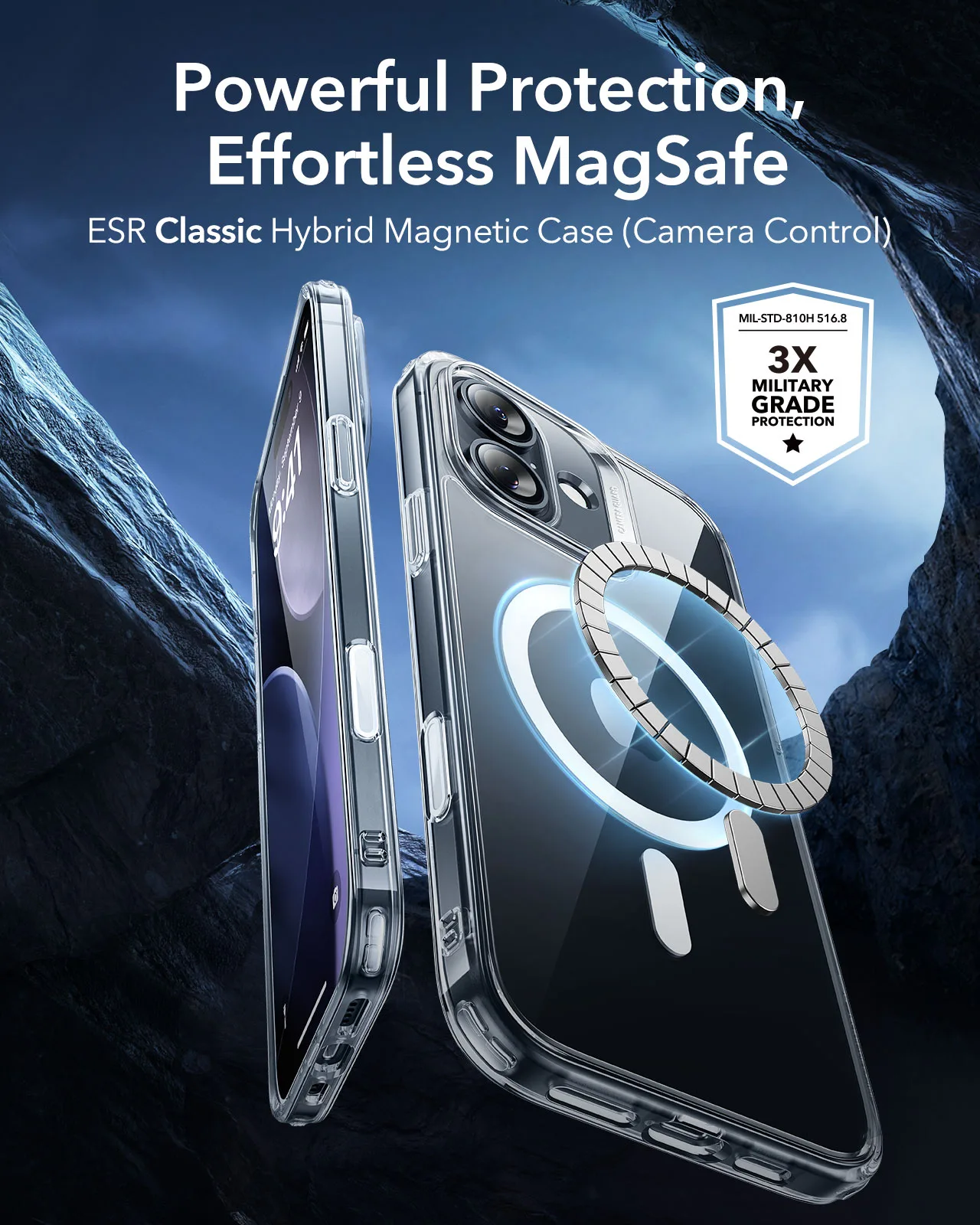 ESR รุ่น Classic Hybrid Case (Camera Control Button) - Bundle Set - เคสรวมฟิล์มในชุด iPhone 17 - สี Clear 2 ESR รุ่น Classic Hybrid Case (Camera Control Button) - Bundle Set - เคสรวมฟิล์มในชุด iPhone 17 - สี Clear - Image 2