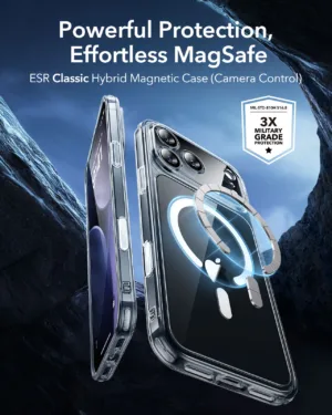 ESR รุ่น Classic Hybrid Case (Camera Control Button) - เคส iPhone 17 Pro - สี Clear