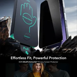 ESR รุ่น UltraFit Armorite Privacy Screen Protector - ฟิล์มหน้าจอ iPhone 17/16 Pro (แพ็ค 3 ชิ้น) 15 ESR รุ่น UltraFit Armorite Privacy Screen Protector - ฟิล์มหน้าจอ iPhone 17/16 Pro (แพ็ค 3 ชิ้น)