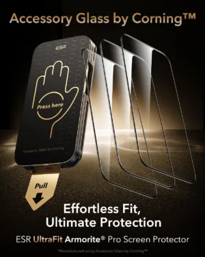 ESR รุ่น UltraFit Armorite® Pro Screen Protector - ฟิล์มกระจก iPhone 17 Pro - สี Clear
