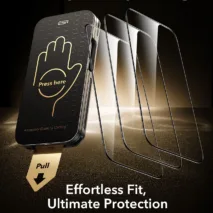 ESR รุ่น UltraFit Armorite® Pro Screen Protector - ฟิล์มกระจก iPhone 17/16 Pro - สี Clear 10 ESR รุ่น UltraFit Armorite® Pro Screen Protector - ฟิล์มกระจก iPhone 17/16 Pro - สี Clear
