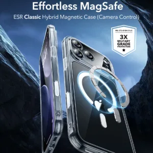 ESR รุ่น Classic Hybrid Case (Camera Control Button) - Bundle Set - เคสรวมฟิล์มในชุด iPhone 17 Pro - สี Clear 9 ESR รุ่น Classic Hybrid Case (Camera Control Button) - Bundle Set - เคสรวมฟิล์มในชุด iPhone 17 Pro - สี Clear