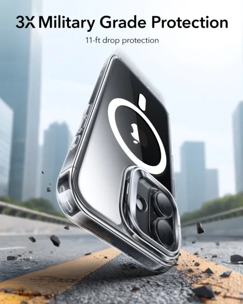 ESR รุ่น Classic Hybrid Case with Stash Stand (Camera Control Button) - เคส iPhone 17 - สี Clear - Image 3