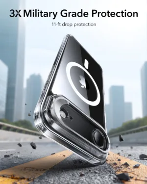 ESR รุ่น Classic Hybrid Case with Stash Stand (Camera Control Button) - เคส iPhone 17 Air - สี Clear
