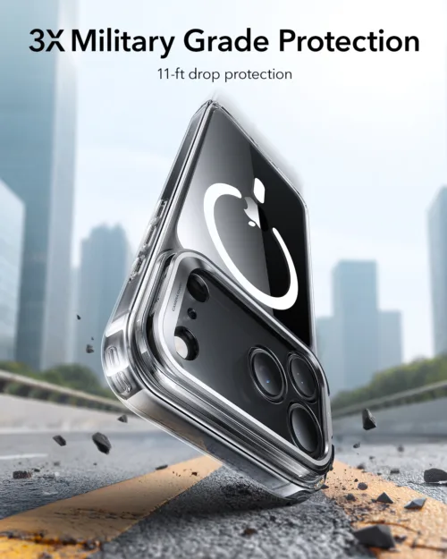 ESR รุ่น Classic Hybrid Case with Stash Stand (Camera Control Button) - เคส iPhone 17 Pro - สี Clear - Image 3