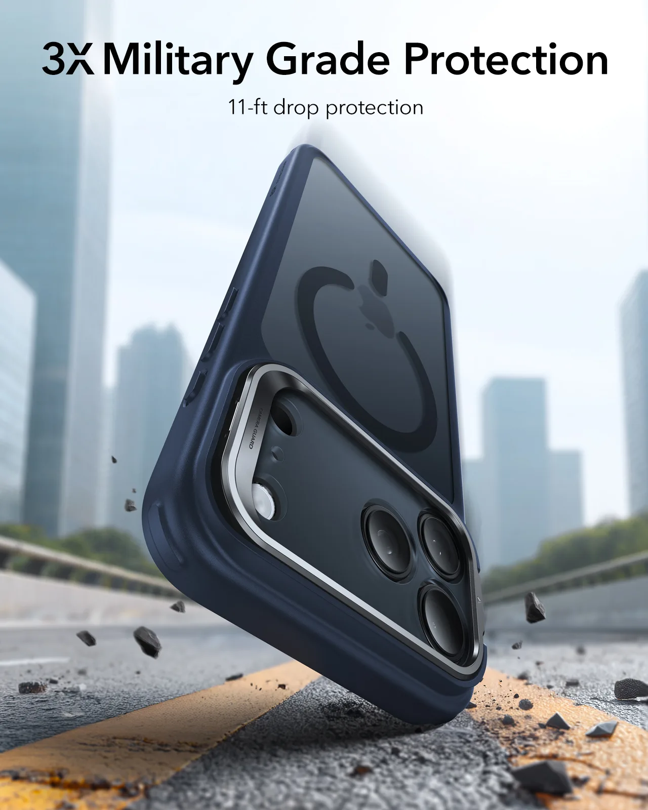 ESR รุ่น Classic Hybrid Case with Stash Stand (Camera Control Button) - เคส iPhone 17 Pro - สี Frosted Blue 3 ESR รุ่น Classic Hybrid Case with Stash Stand (Camera Control Button) - เคส iPhone 17 Pro - สี Frosted Blue - Image 3