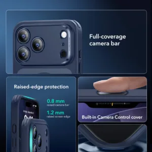 ESR รุ่น Classic Hybrid Case (Camera Control Button) - เคส iPhone 17 Pro Max - สี Frosted Blue 9 ESR รุ่น Classic Hybrid Case (Camera Control Button) - เคส iPhone 17 Pro Max - สี Frosted Blue