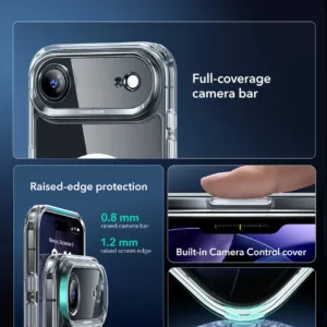 ESR รุ่น Classic Hybrid Case (Camera Control Button) - Bundle Set - เคสรวมฟิล์มในชุด iPhone Air - สี Clear 10 ESR รุ่น Classic Hybrid Case (Camera Control Button) - Bundle Set - เคสรวมฟิล์มในชุด iPhone Air - สี Clear
