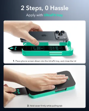ESR รุ่น UltraFit Armorite Screen Protector - ฟิล์มหน้าจอ iPhone 17 Pro Max - สี Clear (แพ็ค 2 ชิ้น)