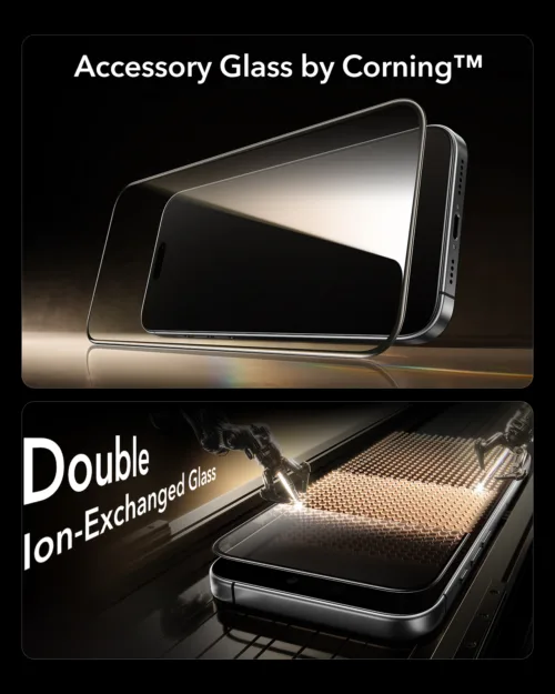 ESR รุ่น UltraFit Armorite® Pro Screen Protector - ฟิล์มกระจก iPhone 17/16 Pro - สี Clear - Image 9