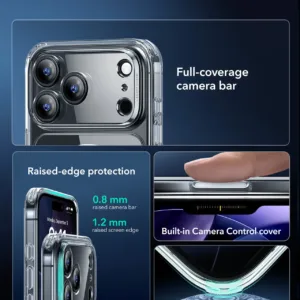 ESR รุ่น Classic Hybrid Case (Camera Control Button) - Bundle Set - เคสรวมฟิล์มในชุด iPhone 17 Pro - สี Clear 10 ESR รุ่น Classic Hybrid Case (Camera Control Button) - Bundle Set - เคสรวมฟิล์มในชุด iPhone 17 Pro - สี Clear
