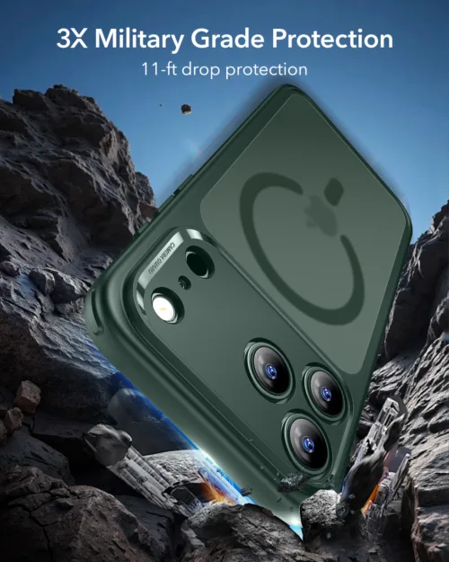 ESR รุ่น Classic Hybrid Case (Camera Control Button) - เคส iPhone 17 Pro Max - สี Frosted Green - Image 4