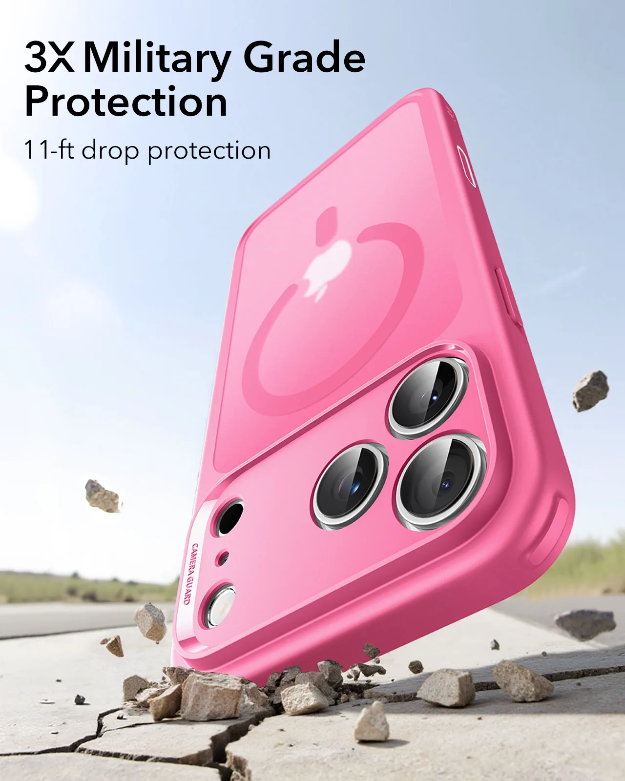 ESR รุ่น Classic Hybrid Case (Camera Control Button) - เคส iPhone 17 Pro Max - สี Frosted Pink 3 ESR รุ่น Classic Hybrid Case (Camera Control Button) - เคส iPhone 17 Pro Max - สี Frosted Pink - Image 3