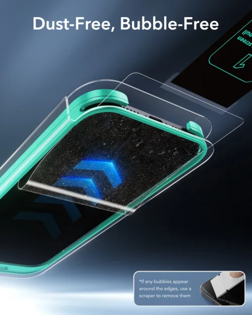 ESR รุ่น UltraFit Armorite Screen Protector - ฟิล์มหน้าจอ iPhone 17 Pro Max - สี Clear (แพ็ค 2 ชิ้น) - Image 6
