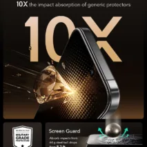 ESR รุ่น UltraFit Armorite® Pro Screen Protector - ฟิล์มกระจก iPhone 17/16 Pro - สี Clear 16 ESR รุ่น UltraFit Armorite® Pro Screen Protector - ฟิล์มกระจก iPhone 17/16 Pro - สี Clear