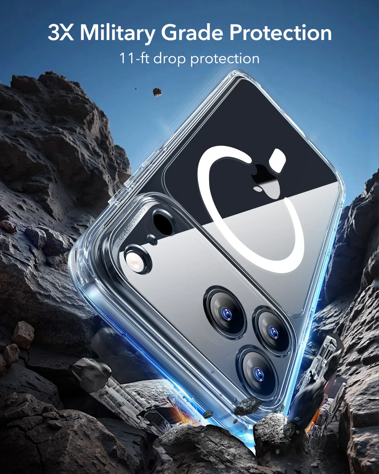 ESR รุ่น Classic Hybrid Case (Camera Control Button) - Bundle Set - เคสรวมฟิล์มในชุด iPhone 17 Pro - สี Clear 4 ESR รุ่น Classic Hybrid Case (Camera Control Button) - Bundle Set - เคสรวมฟิล์มในชุด iPhone 17 Pro - สี Clear - Image 4