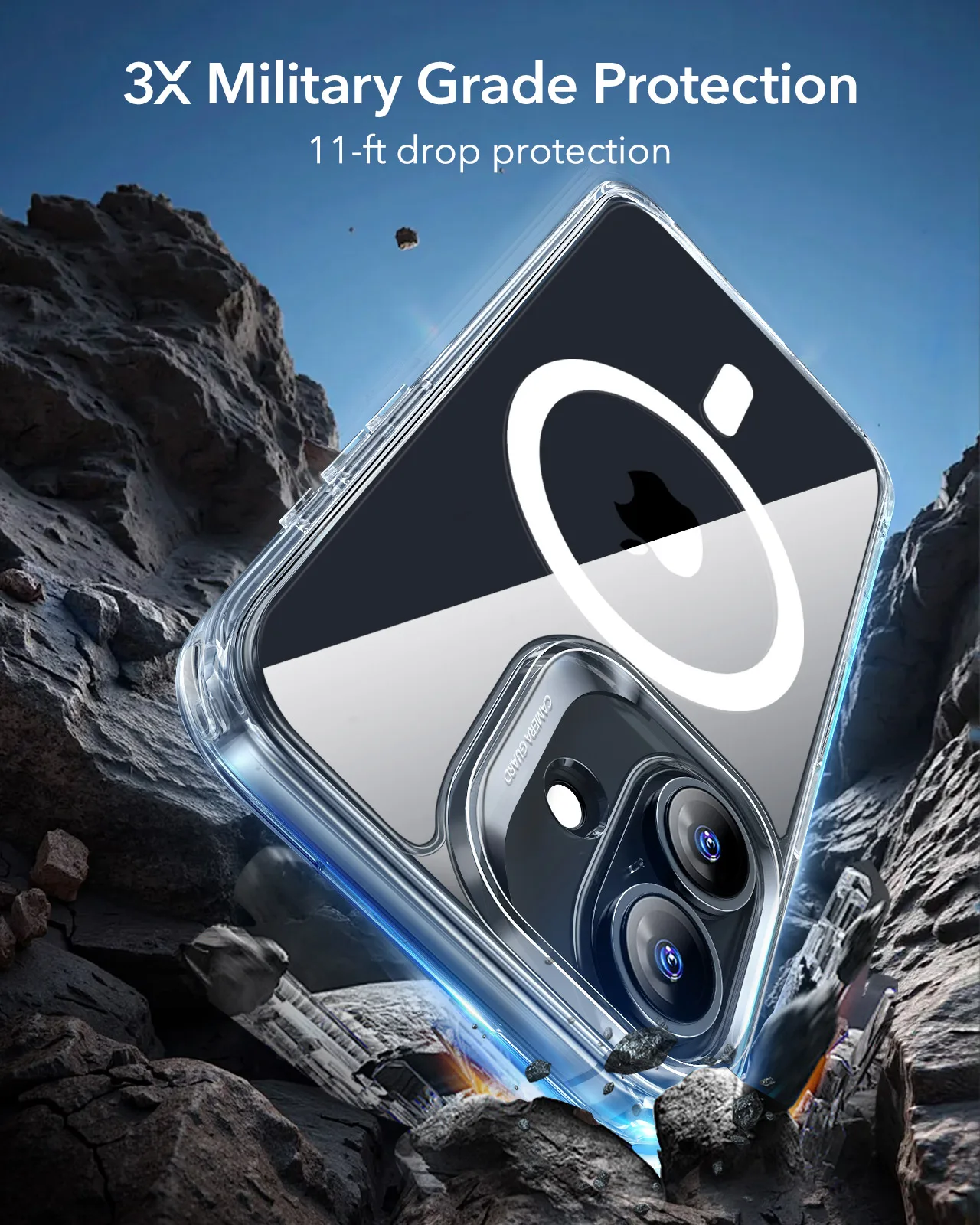 ESR รุ่น Classic Hybrid Case (Camera Control Button) - Bundle Set - เคสรวมฟิล์มในชุด iPhone 17 - สี Clear 4 ESR รุ่น Classic Hybrid Case (Camera Control Button) - Bundle Set - เคสรวมฟิล์มในชุด iPhone 17 - สี Clear - Image 4