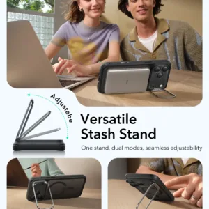 ESR รุ่น Classic Hybrid Case with Stash Stand (Camera Control Button) - เคส iPhone 17 Pro - สี Frosted Black 12 ESR รุ่น Classic Hybrid Case with Stash Stand (Camera Control Button) - เคส iPhone 17 Pro - สี Frosted Black