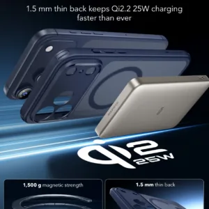 ESR รุ่น Classic Hybrid Case (Camera Control Button) - เคส iPhone 17 Pro Max - สี Frosted Blue 11 ESR รุ่น Classic Hybrid Case (Camera Control Button) - เคส iPhone 17 Pro Max - สี Frosted Blue