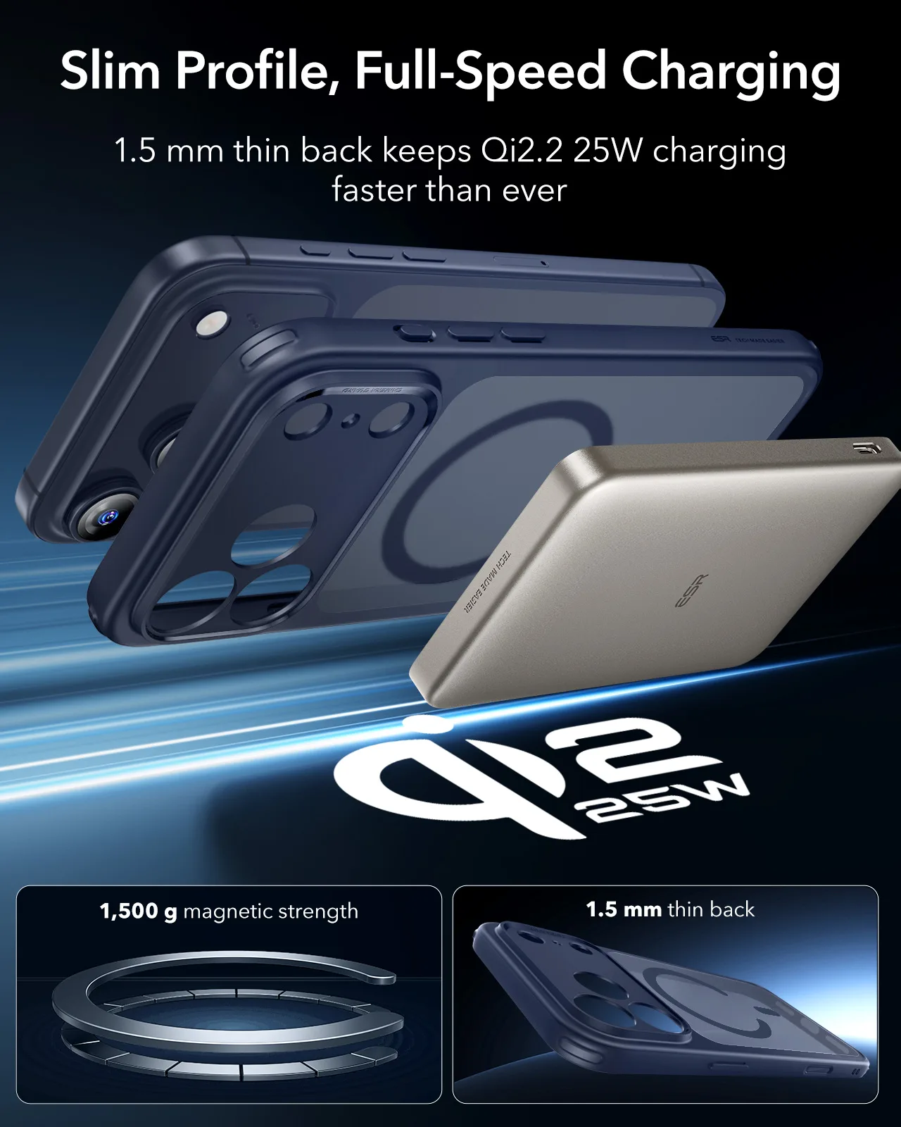 ESR รุ่น Classic Hybrid Case (Camera Control Button) - เคส iPhone 17 Pro Max - สี Frosted Blue 5 ESR รุ่น Classic Hybrid Case (Camera Control Button) - เคส iPhone 17 Pro Max - สี Frosted Blue - Image 5