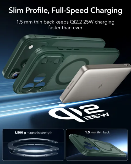 ESR รุ่น Classic Hybrid Case (Camera Control Button) - เคส iPhone 17 Pro Max - สี Frosted Green - Image 5